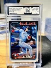 2024 Topps Update Addison Barger Rookie GMG Graded 10 Gem Mint 💎 RC #US336 Jays
