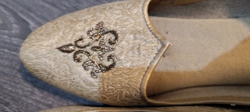 Scarpe Khusay sposo oro per sposo scarpe da sposa per sposo asiatico - Foto 2 di 4