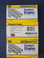 Stanley Bostitch Standard Staples Chisel Point 3 Boxes Made In USA