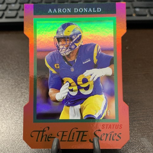 2024 DONRUSS ELITE AARON DONALD RED THE ELITE SERIES ASPIRATIONS DIE-CUT #27/99