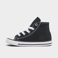 Kids' Toddler Converse Chuck Taylor Hi Casual Shoes Black 7J231 BLK