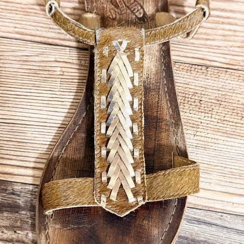 Freebird By Steven Womens T Strap Sandals 6.5-7 Brown Ankle Flat Heel Buckle - Picture 6 of 10