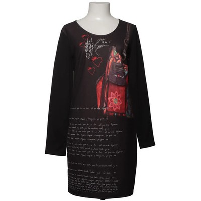 Desigual, Kleid, Größe: L, Schwarz/Rot/Mehrfarbig, Elasthan/Polyester #RlD