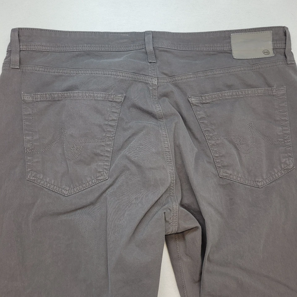 Pantalones AG Adriano Goldschmied para Hombres 38x32 Gris Graduado Chino a Medida Preppy Foto 4 de 4