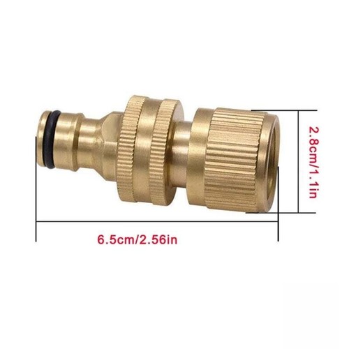 Water SOLID Quick Connect 3/4" Garden Hose Fit Female Male Brass Connector Set~ - Picture 9 of 10