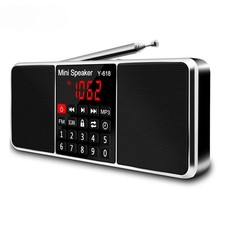 Digital FM Radio Receiver Speaker Stereo MP3 Player Support TF Card USB Drive