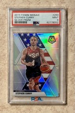 2019 PANINI MOSAIC SILVER PRIZM #260 STEPHEN CURRY WARRIORS PSA 9 MINT