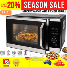 Digital Combination Microwave Air Fryer Convection Grill Oven Quick Start Cooker