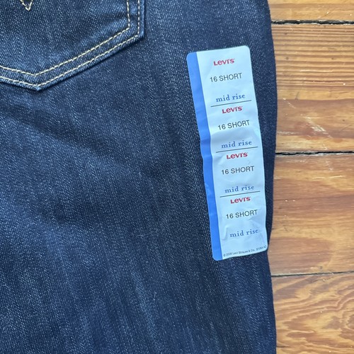 LEVI'S 515 MID-RISE BOOT CUT BOOTCUT Dark Wash JEANS - Women's 16 Short NWT - Picture 4 of 8