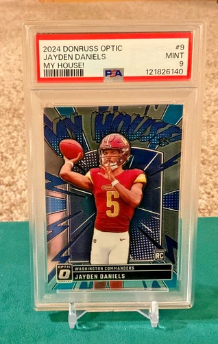 Jayden Daniels PSA 9 2024 Panini Donruss Optic My House! #9 RC