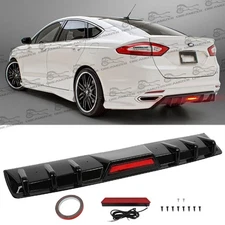 Glossing Black Rear Bumper Diffuser Shark Lip Splitter Kits For Ford Fusion SE S