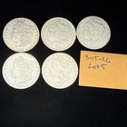 lot of 5 morgan silver dollars