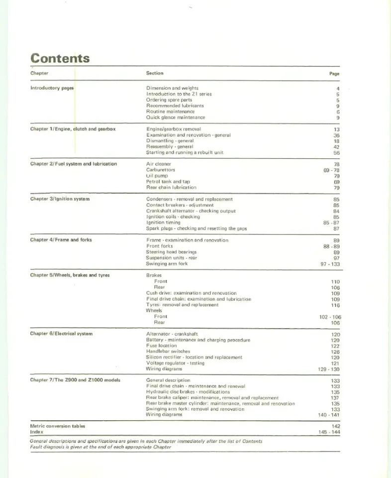 Manual de servicio Kawasaki KZ900 1975-1977 Foto 2 de 4
