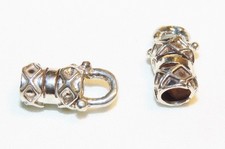 2 Sterling Silver Crimp End Caps for Chains Leather Cords 4mm
