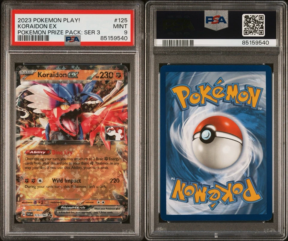 2023 Pokemon Play! Prize Stamp Koraidon ex 125/198 Holo Ultra Rare PSA 9 Mint - Image 3 of 3