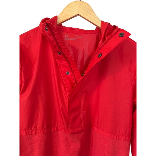 Chaqueta pulóver roja Under Armour para mujer Anorak con capucha cordón pequeña - Imagen 3 de 7