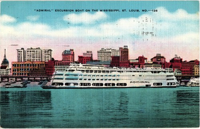 #ad #ad quot;Admiralquot; Excursion Boat on the Mississippi Postcard Posted $4.99