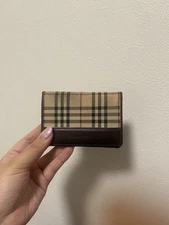 Burberry Checkered Leather Card Case Women Accessory Card case Original Collecti