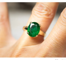 Natural Emerald Ring 925 Sterling Siver Ring Handmade Ring Wedding Ring