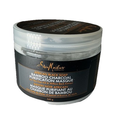 Shea Moisture African Black Soap Bamboo Charcoal Purification Masque Hair 12 oz