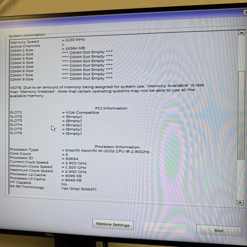 Dell Precision T5820 PC Workstation W-2102 XEON, 16GB PC4 RAM NO SSD NO HDD - Image 3 of 4