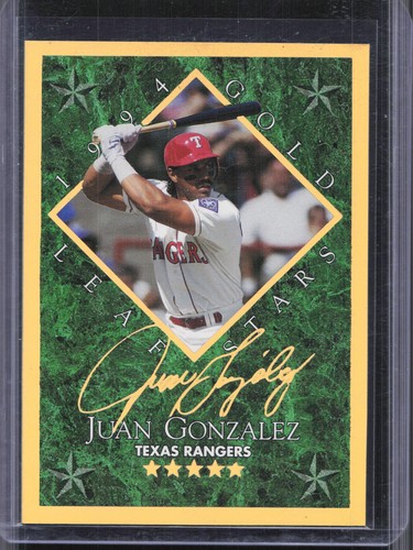 1994 Leaf #13 Juan Gonzalez Blattgold Sterne #/10000