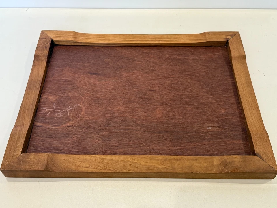 Vintage Lotus Flower Tile Art with Wood Frame Trivet, 15 1/2" x 11 3/4" (Tile) - Image 4 of 4