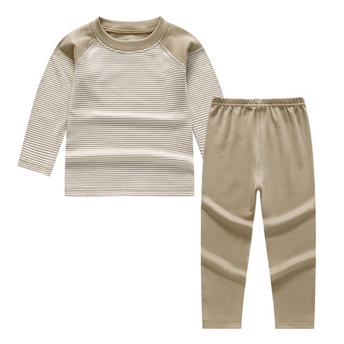 Kids Girls Boys Underwear Set Winter Tops With Pants Autumn Sleepwear Warm Soft - Picture 11 of 43