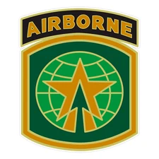 16th Military Police Brigade Combat Service Badge with Airborne Tab Sticker 5"