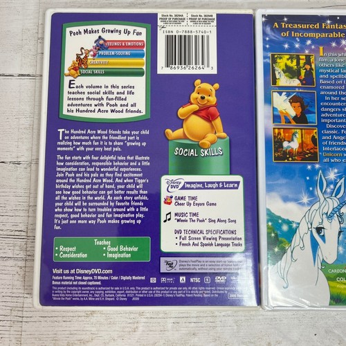 Disney Growing Up With Winnie Pooh 25th Anniversary Edition Last Unicorn 2 Dvd - Picture 5 of 8
