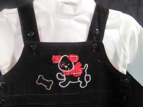Neu mit Etikett Koala Baby 2-teiliges Outfit schwarzer Overall und Shirt Größe 3-6 Monate Welpe Hund - Bild 2 von 3