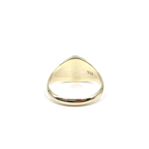 8kt Gold Ring Smaragd 333 Gelbgold Bandring Herren Schmuck Emerald 16.8mm / 53 - Bild 12 von 16