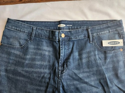 *NWT* Old Navy Super Skinny Jeans Women 18 Blue Dark Wash Stretch New Soft - Picture 5 of 14