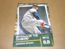 2020 Topps WARRIORS OF THE DIAMOND JUMBO 5 X 7 GOLD 01/10 WARREN SPAHN BRAVES