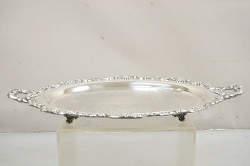 Vintage Towle 6955 Large Silver Plated Oval Victorian Serving Platter Tray - Picture 3 of 10