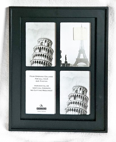 Black Wooden Picture Frame Insert for Multiple Images 11 1/2 X 15 5/8 w Glass