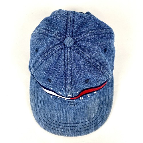 Vintage Tommy Hilfiger Denim Washed Baseball Cap Logo Mütze Riemen hinten RAR - Bild 6 von 10