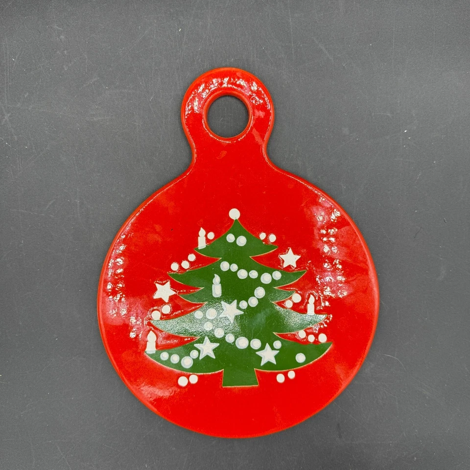 Waechtersbach Christmas Tree Ornament Round Handle Hanger Flat Novelty 8" - Image 4 of 4