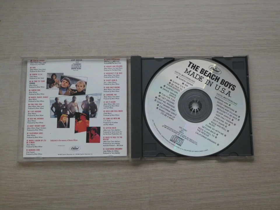 Beach Boys Made In USA CD 1986 Capitol Records Brian Wilson Foto 2 de 4