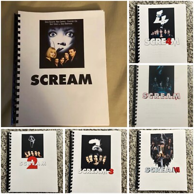Scream 1-6 Horror Movie Script Reprint Full Screenplay Script BUNDLE OF ...