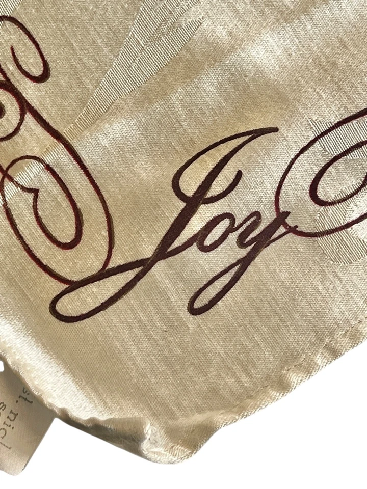 St. Nicholaus Square Christmas Tablecloth & 8 Napkins Set Cardinals Script Cream - Image 3 of 4