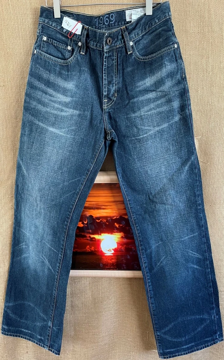 GAP 1969 men s 31 x 30 blue denim jeans low rise straight