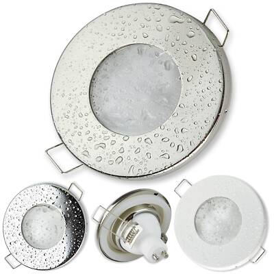 LED Einbaustrahler 230V GU10 Bad Badezimmer 5 Watt super flach rund IP44