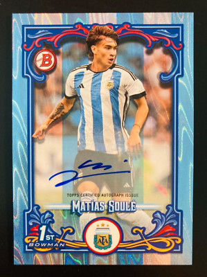 2022-23 Topps Fileteado Argentina # 32 Matias Soule 1st Bowman Tango Auto RC /99
