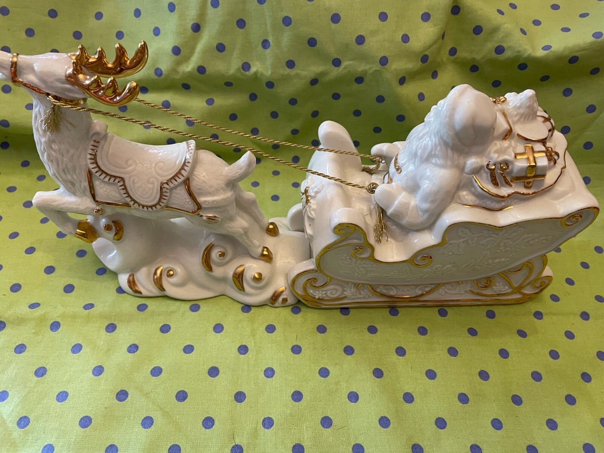 Mikasa Holiday Elegance Porcelain Santa with Sleigh FK001/900 W