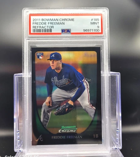 2011 Bowman Chrome  Refractor Rookie #185 FREDDIE FREEMAN PSA 9