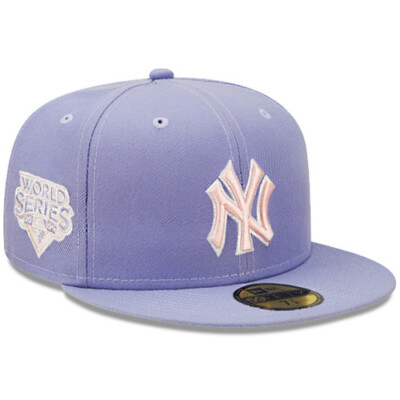 New Era New York Yankees Fitted Hat Lavender Pink 2 Tone Color 09