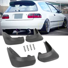 Front & Rear Molded Mudflap Splash Guard Mudguard For Honda Civic EG EH EJ 92-99