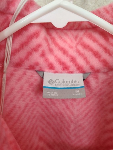 Columbia Girls Jacket Medium Pink Fleece Long Sleeve High Neck Full Zip Winter - Picture 15 of 17