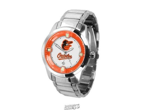 Game Time Baltimore Orioles Titan Watch Calendar 3 Handed Face Stainless Steel - Picture 2 of 2